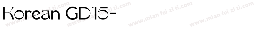 Korean GD15字体转换